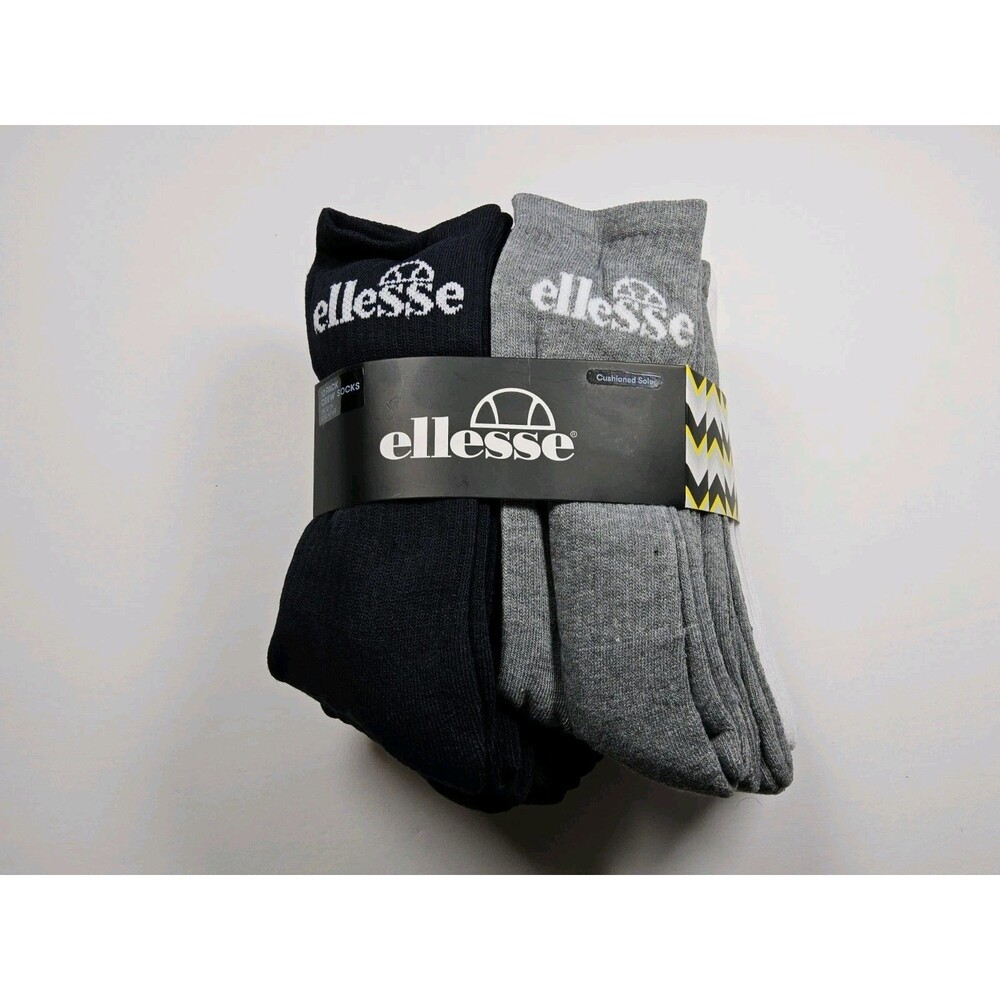 Ellesse Men’s Vera Sport Crew 12 Pack Socks Multicolor Size UK 6-8.5
